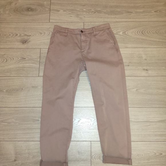 Caden cropped cotton blend twill slim legged pants - Picture 3 of 9